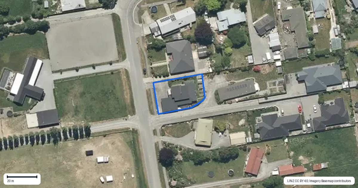 Property context map for 32 Grant Street, Temuka