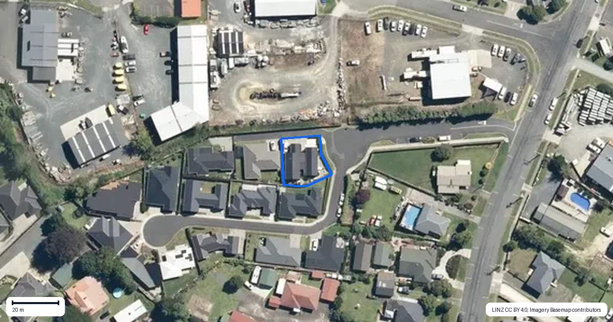 Property context map for 1/82 Mathews Place, Te Awamutu