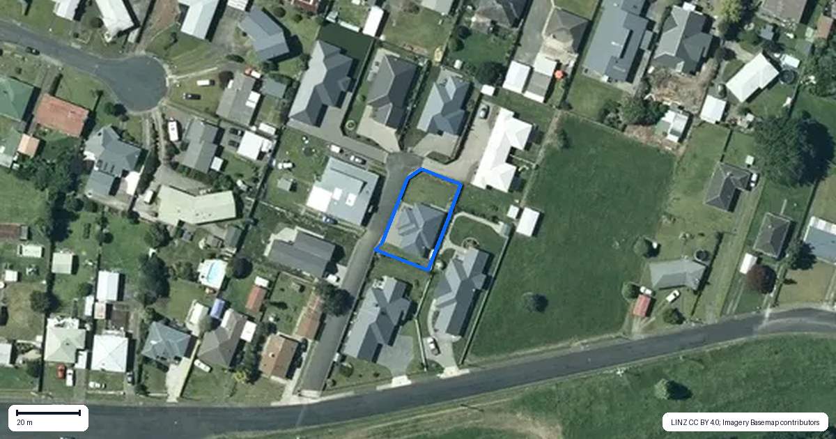 Property context map for 2 Wood Lane, Otorohanga