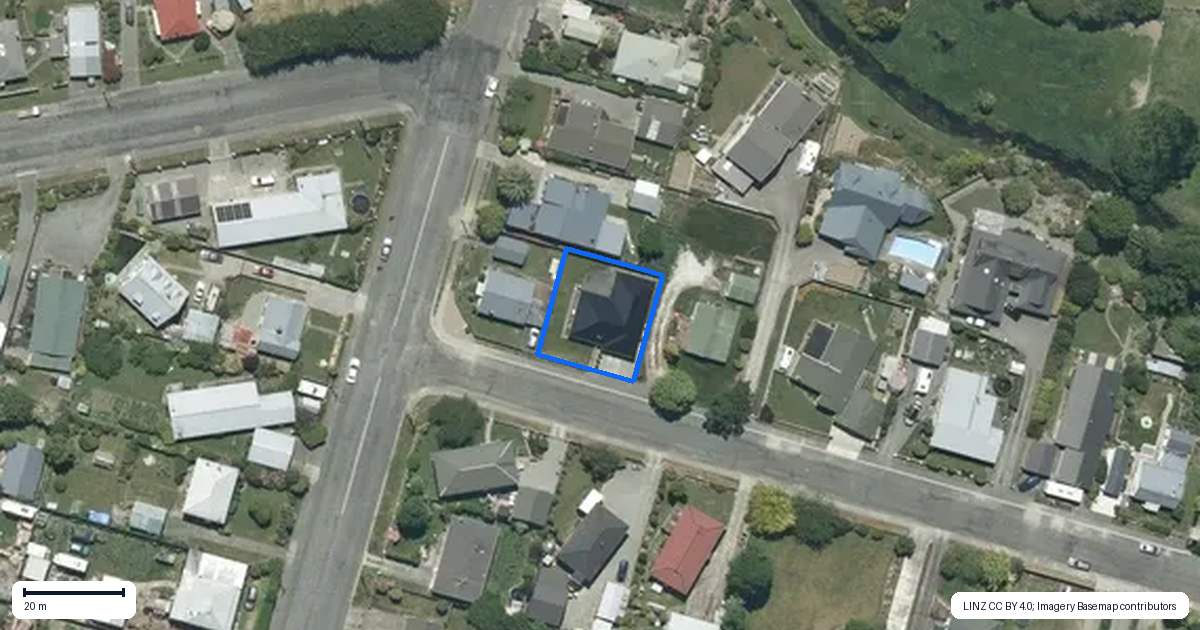 Property context map for 2A Bridge Street, Temuka
