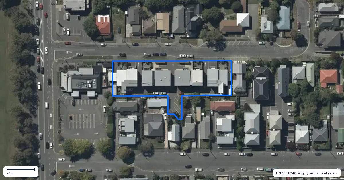 Property context map for 9/16 Hutcheson Street, Sydenham, Christchurch