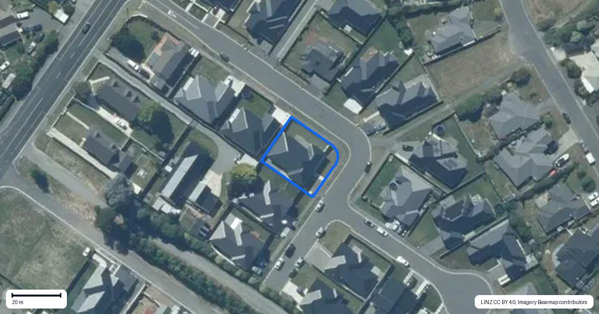 Property context map for 8 Clonbunny Close, Rolleston