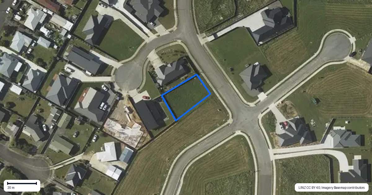 Property context map for 55 Tainui Street, Levin