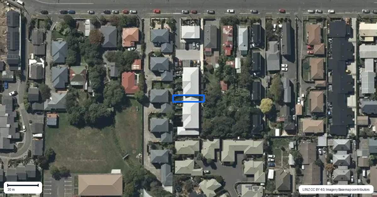 Property context map for 7/48 Ward Street, Addington, Christchurch