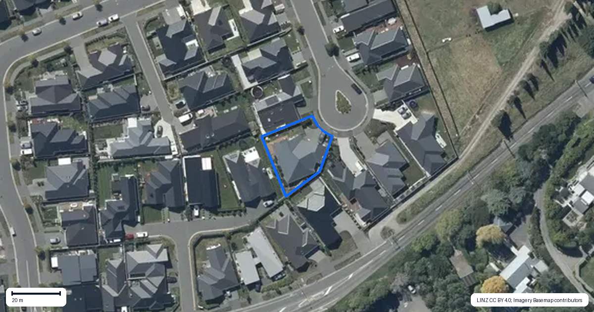 Property context map for 8 Napper Place, Halswell, Christchurch