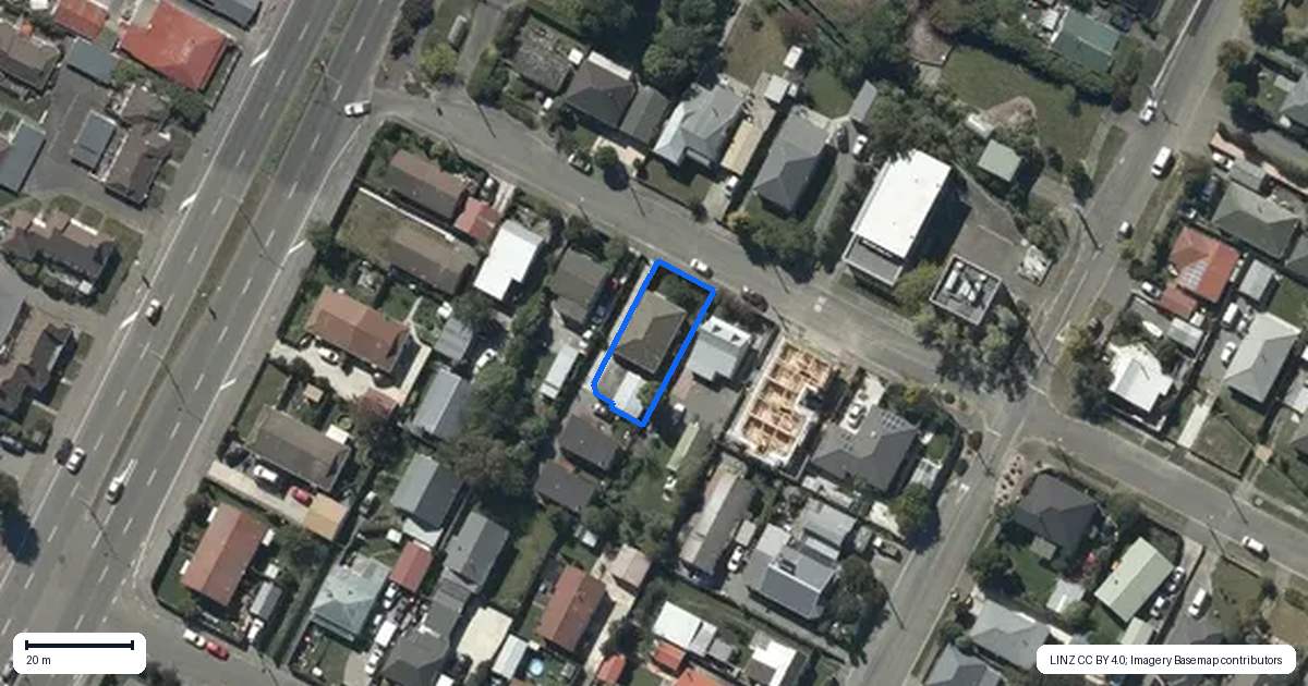 Property context map for 12 Bass Street, Woolston, Christchurch