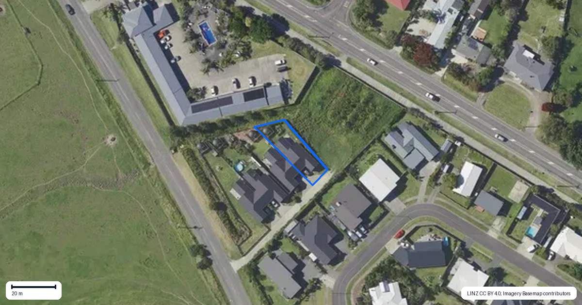 Property context map for 23 Sponge Bay Road, Tamarau, Gisborne