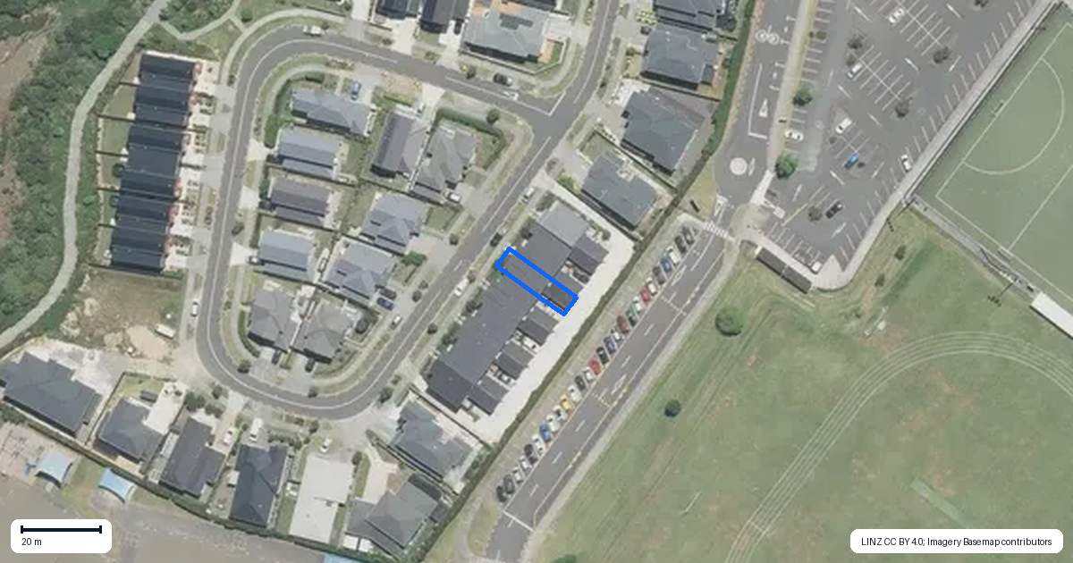 Property context map for 20 Fort Lincoln Loop, Karaka, Papakura