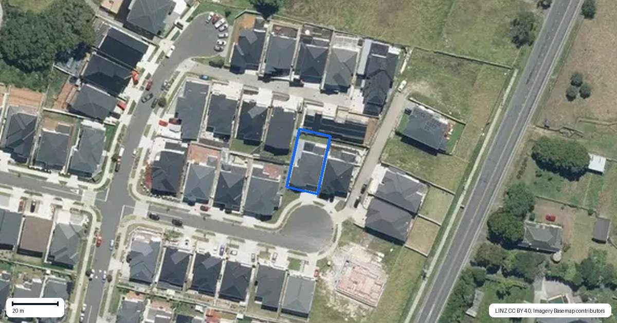 Property context map for 32 Hing Street, Flat Bush, Auckland
