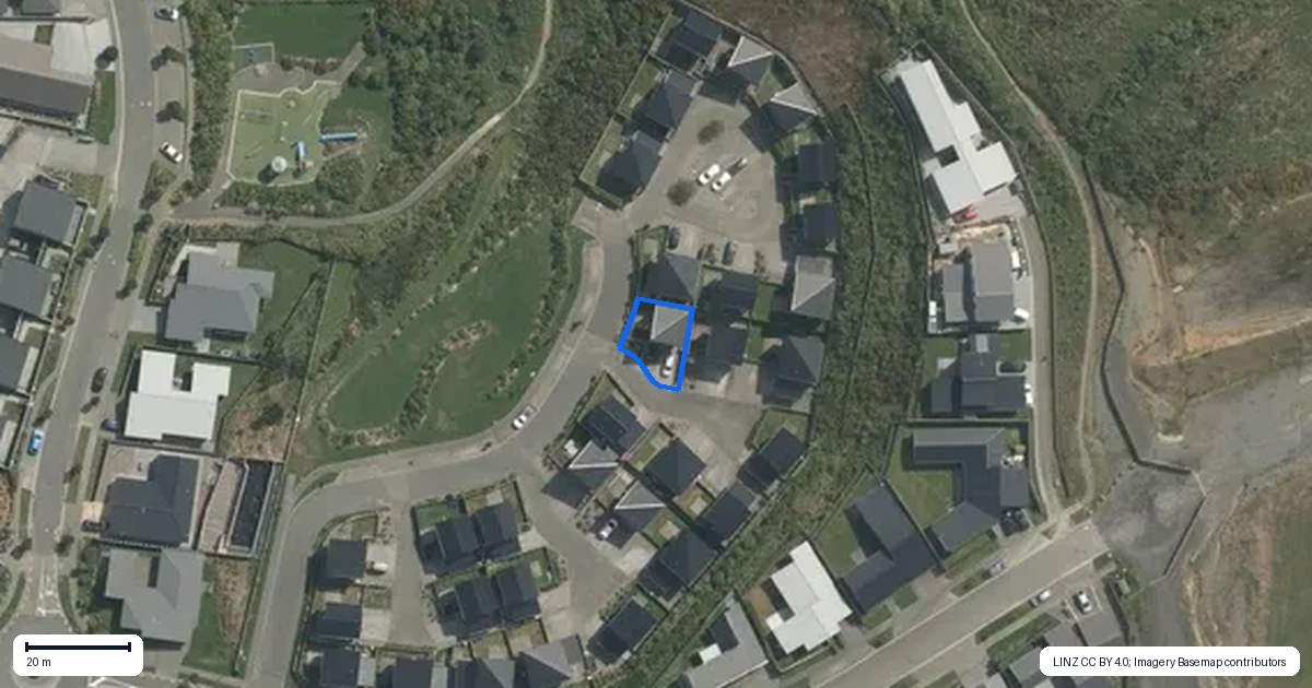 Property context map for 38 Astelia Way, Woodridge, Wellington