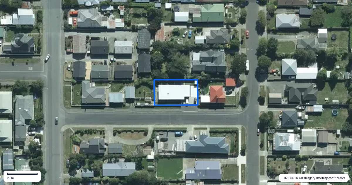 Property context map for 22 Beatty Street, Strathern, Invercargill