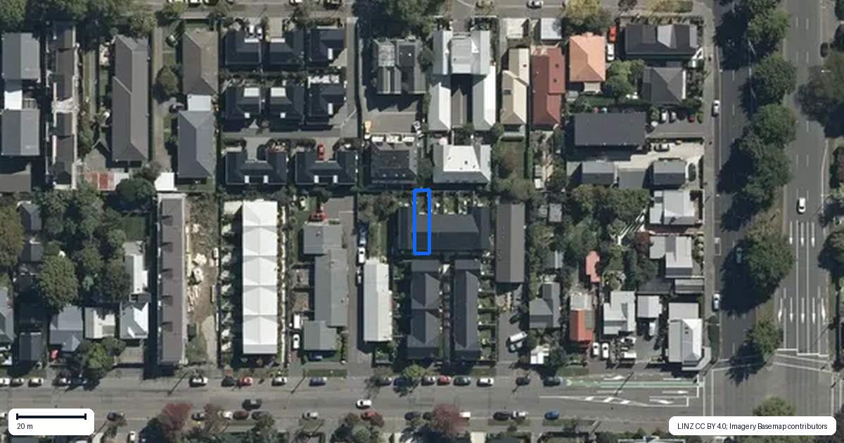 Property context map for 2/307 Armagh Street, Christchurch Central, Christchurch