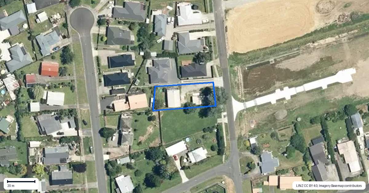 Property context map for 25 Smith Street, Waihi