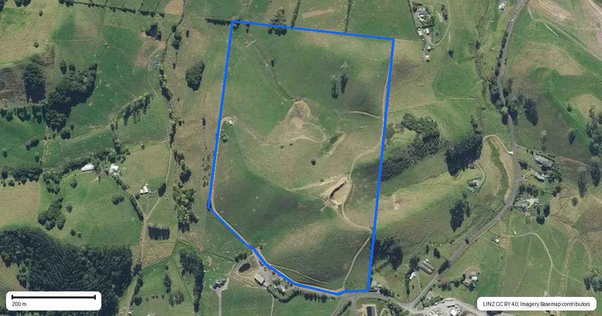 Property context map for 643 Whareora Road, Whareora