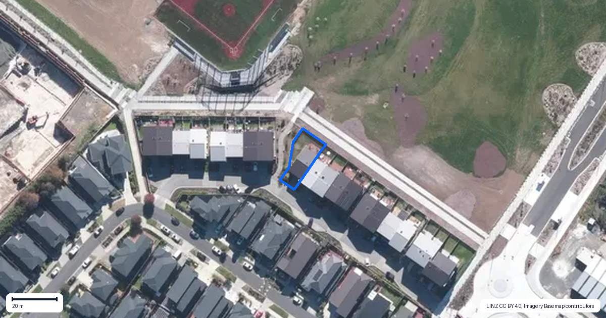 Property context map for 22 Willowherb Lane, Hobsonville, Auckland