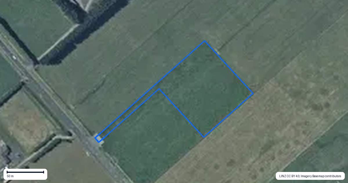 Property context map for 1365 Rongotea Road, Kairanga