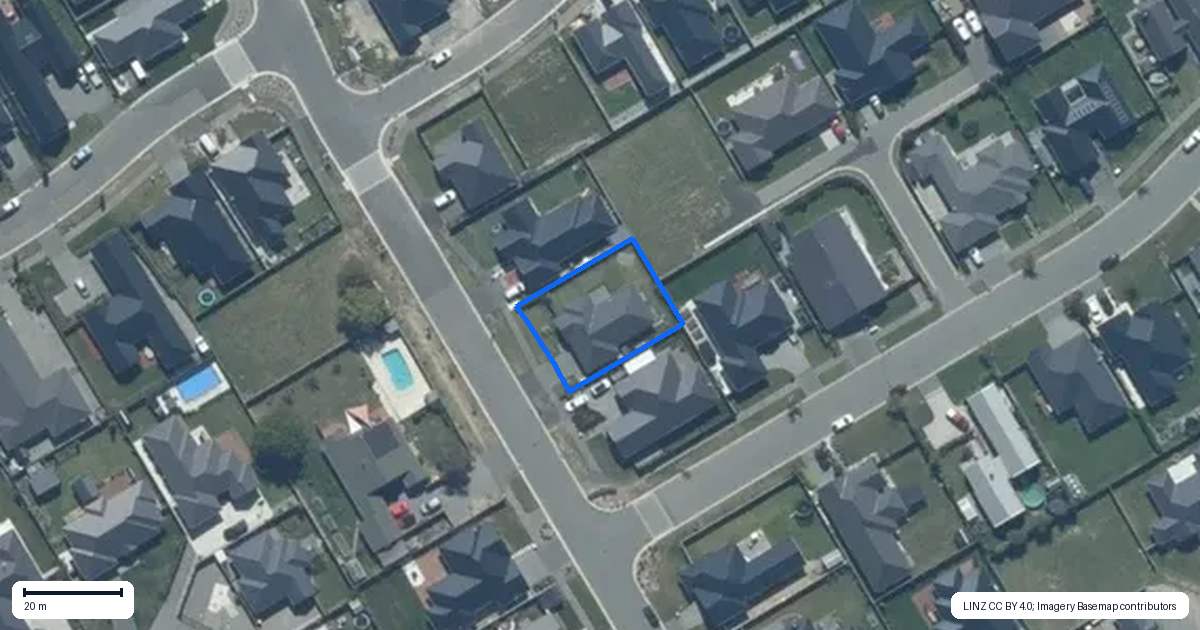 Property context map for 22 Kestrel Street, Rolleston