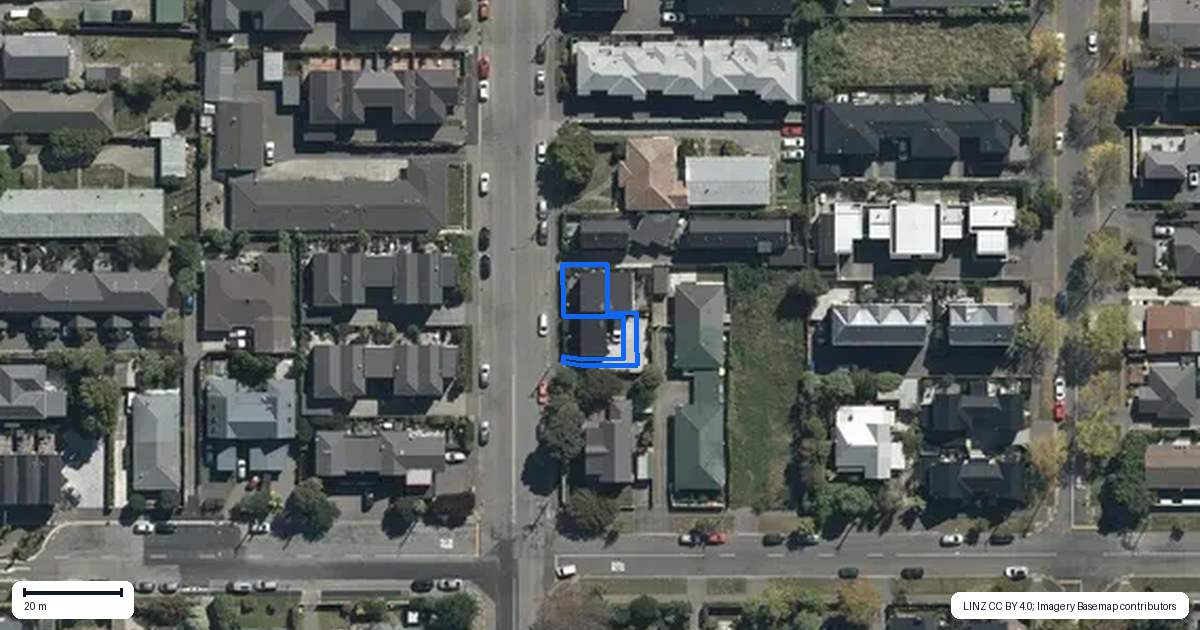 Property context map for 1/418 Manchester Street, St Albans, Christchurch