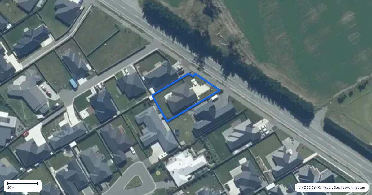 Property context map for 209 Lincoln Rolleston Road, Rolleston