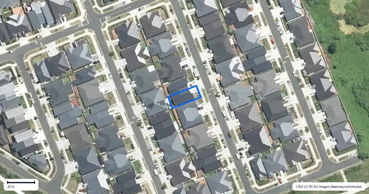Property context map for 16 Kutukutu Street, Takanini, Auckland