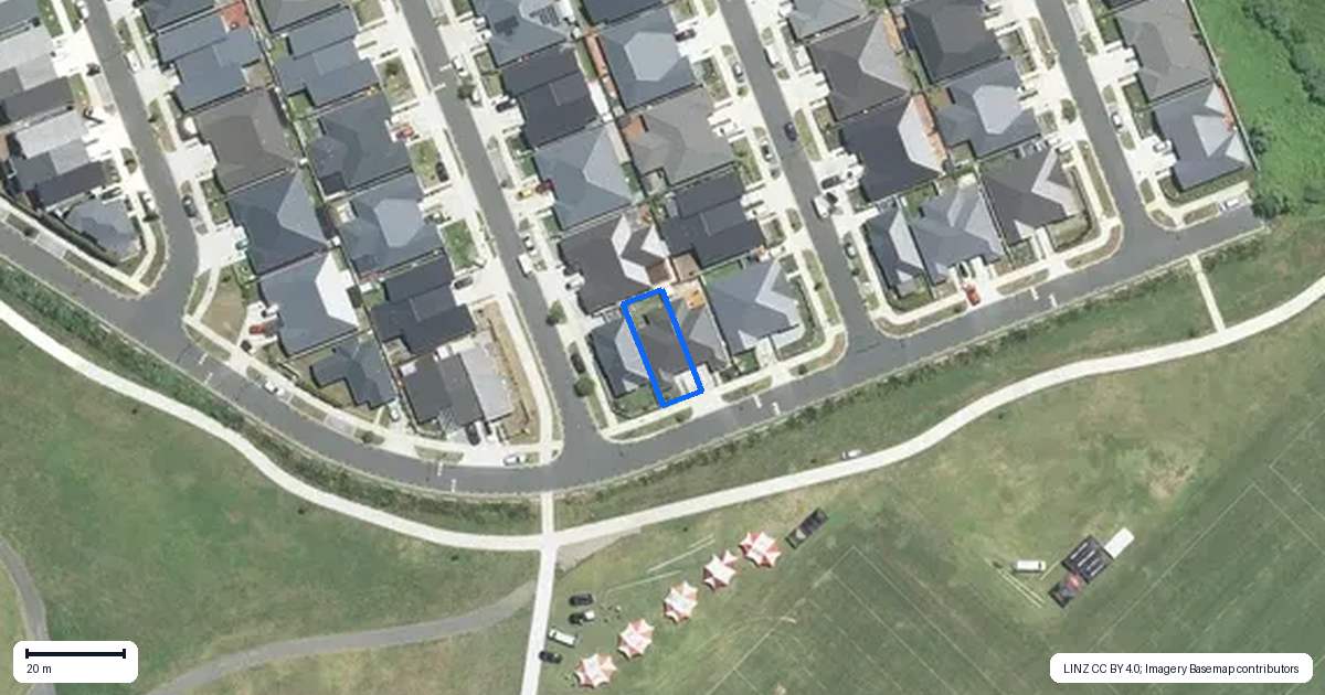 Property context map for 21 Katipo Road, Takanini, Auckland