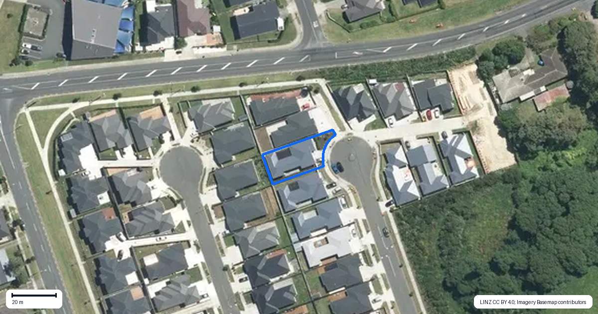 Property context map for 40 Holcroft Street, Papakura
