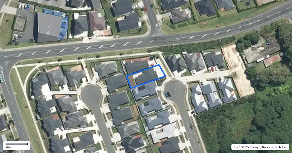 Property context map for 42 Holcroft Street, Papakura