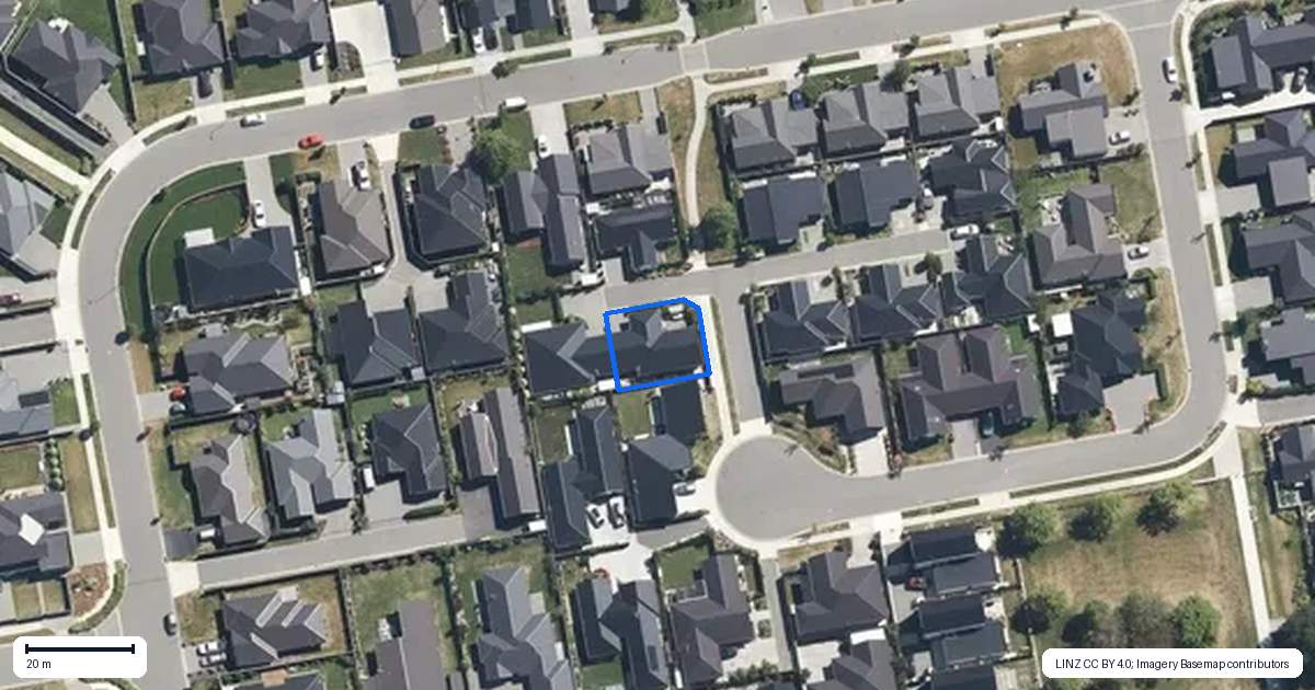 Property context map for 3 Roche Court, Rangiora
