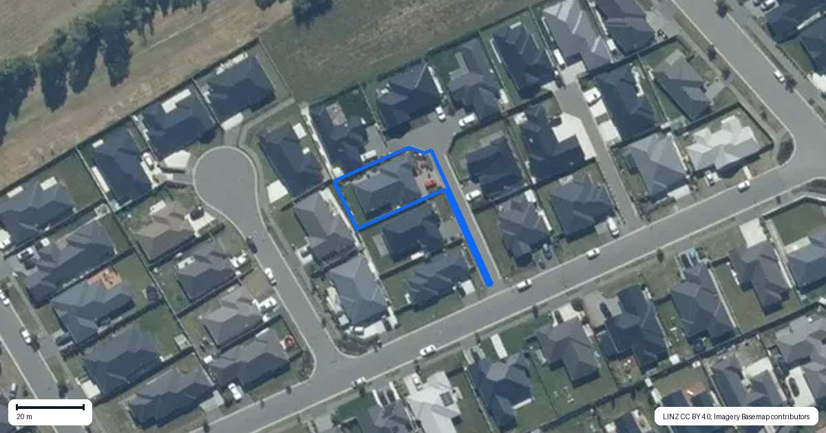 Property context map for 5 Oscar Lane, Rolleston
