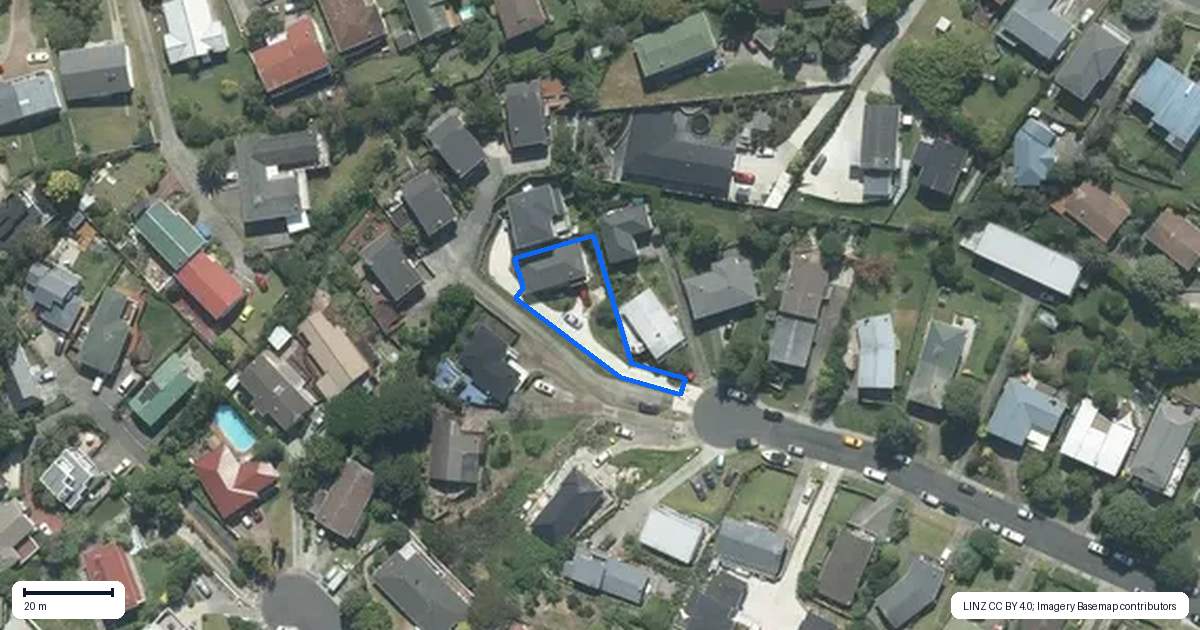 Property context map for 34 Sovereign Place, Glenfield, Auckland