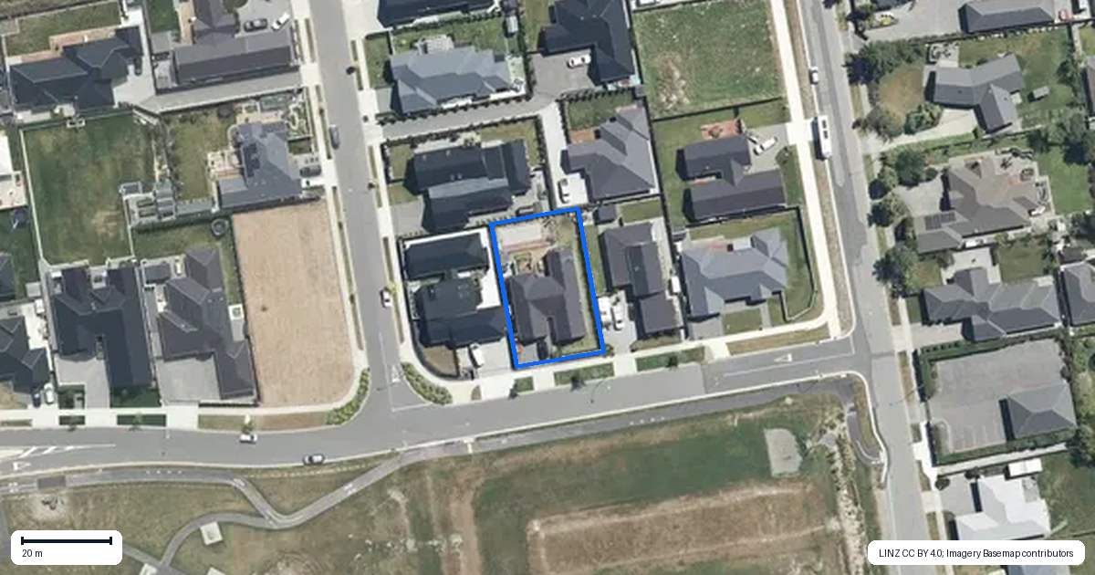 Property context map for 6 Goldie Drive, Rangiora