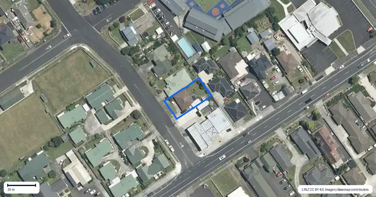 Property context map for 2 Park Street, Morrinsville
