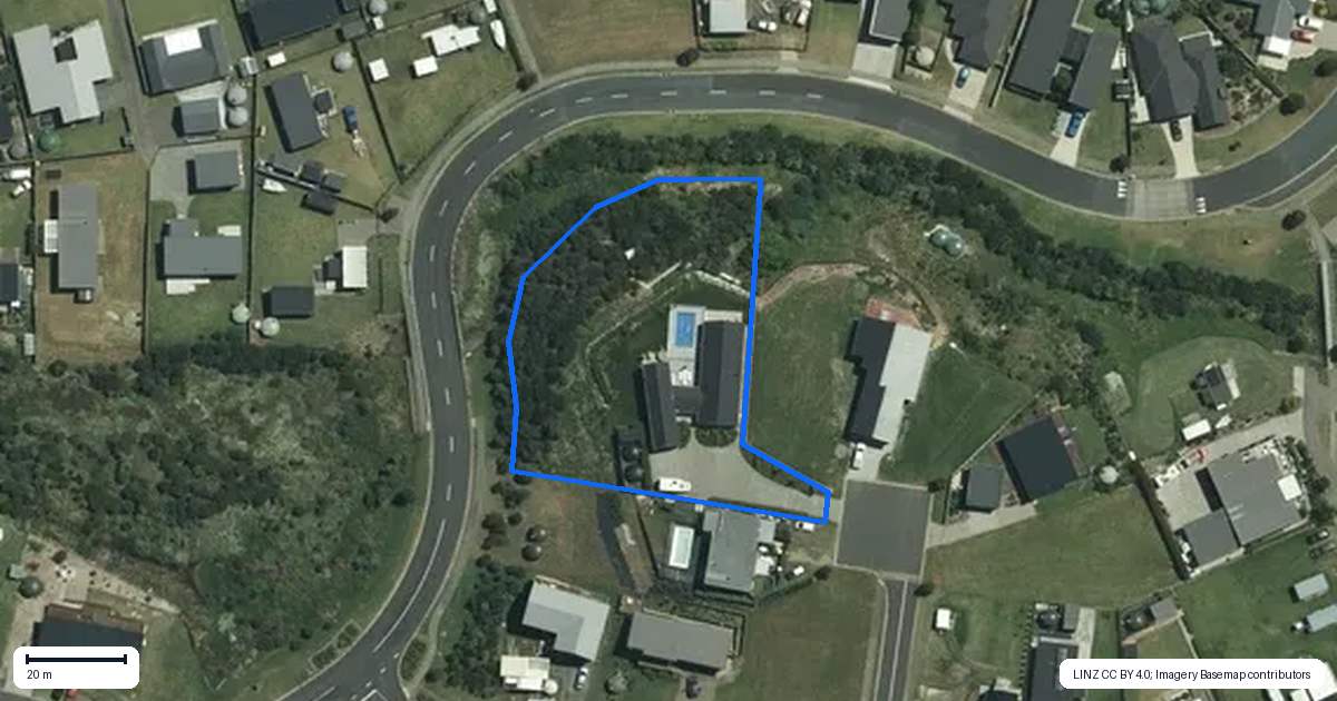 Property context map for 5 Joyce Harsant Place, Cooks Beach, Whitianga