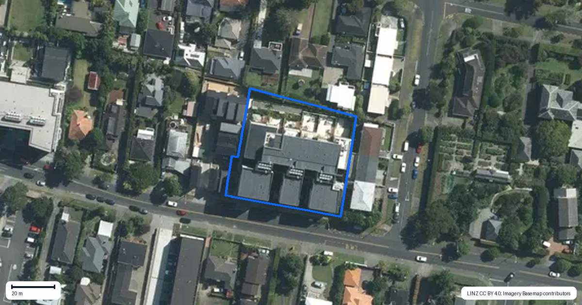 Property context map for G04/250 Kepa Road, Mission Bay, Auckland