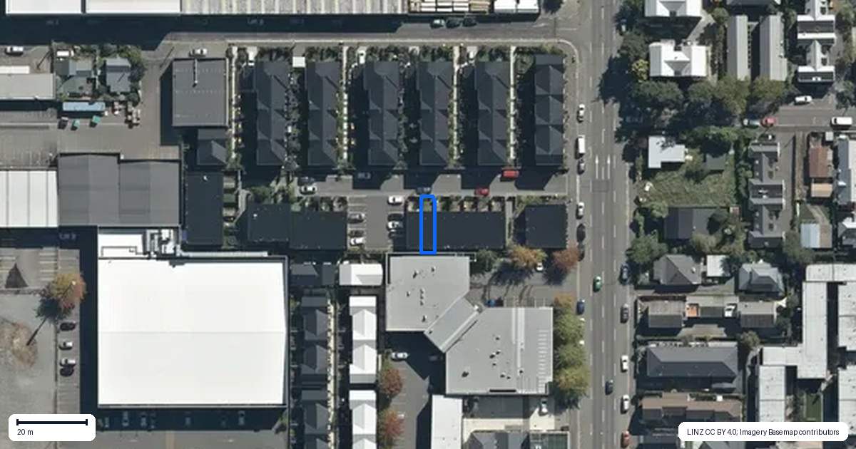 Property context map for 6/361B Madras Street, Christchurch Central, Christchurch