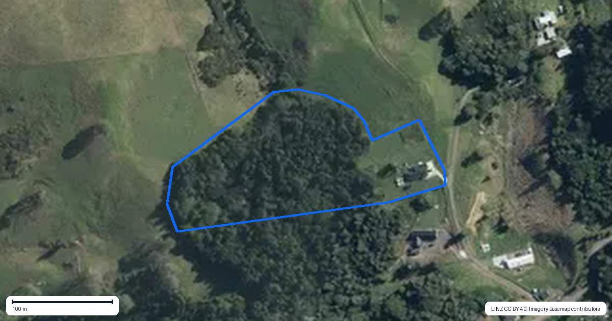 Property context map for 131 Bodhisattva Road, Waitoki