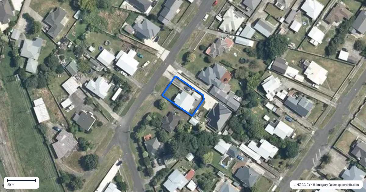 Property context map for 7 Harris Street, Feilding