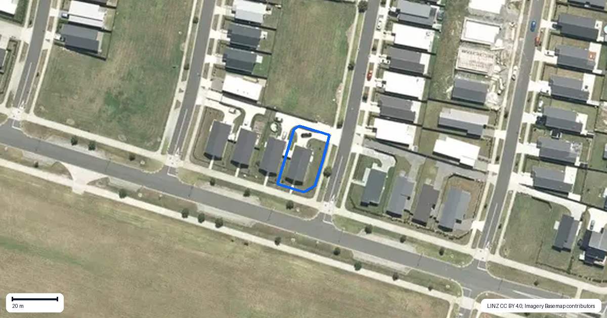 Property context map for 1 Panewaka Street, Te Kauwhata