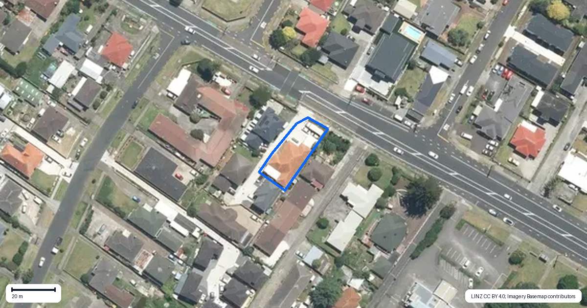 Property context map for 465 Great South Road, Papatoetoe, Auckland