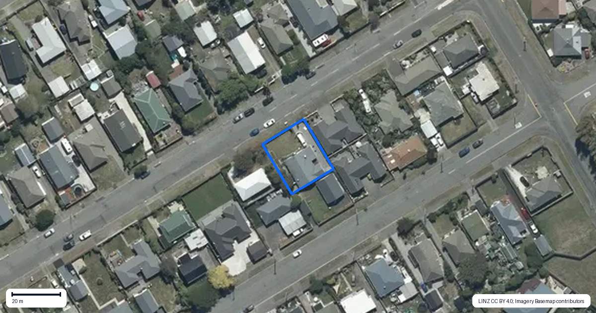 Property context map for 97 Pacific Road, North New Brighton, Christchurch