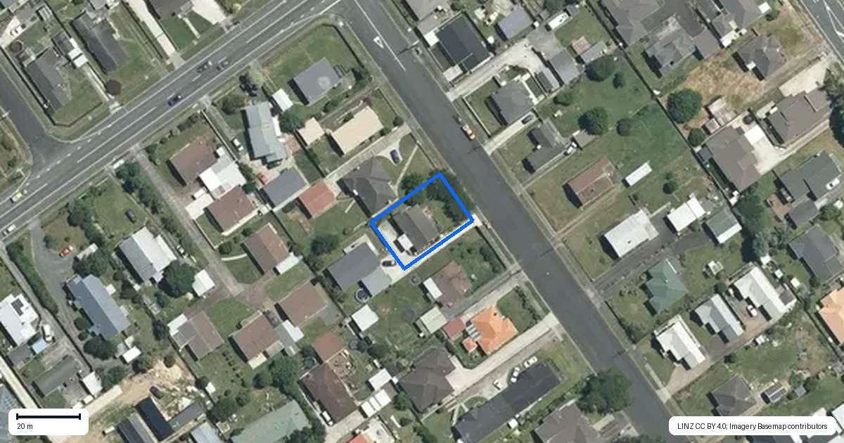 Property context map for 95 Lorne Street, Morrinsville