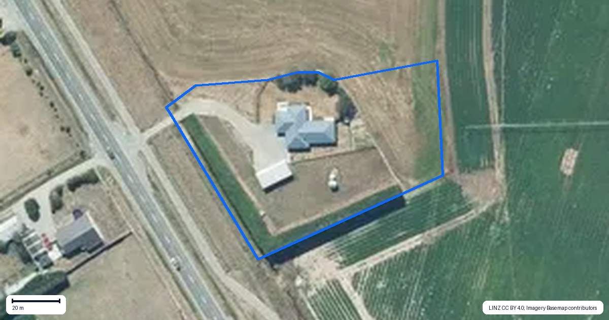 Property context map for 288 Pleasant Point Highway, Levels, Timaru