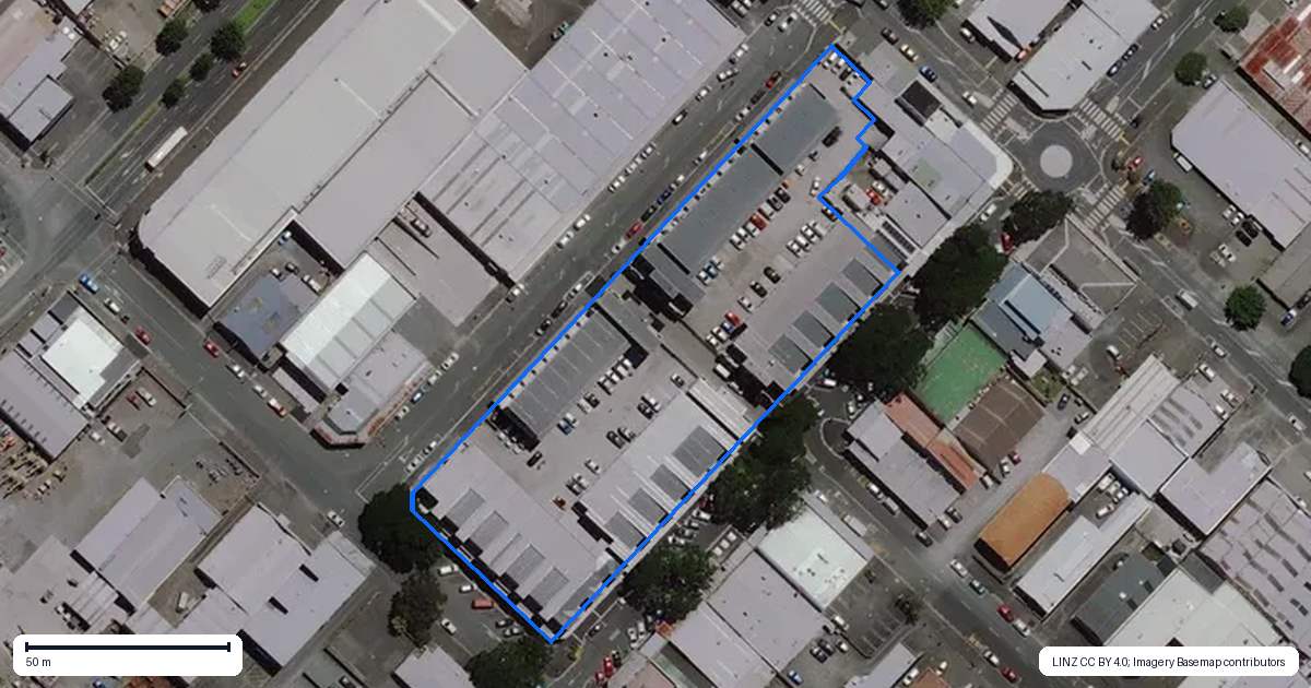Property context map for 103/124 Commerce Street, Frankton, Hamilton