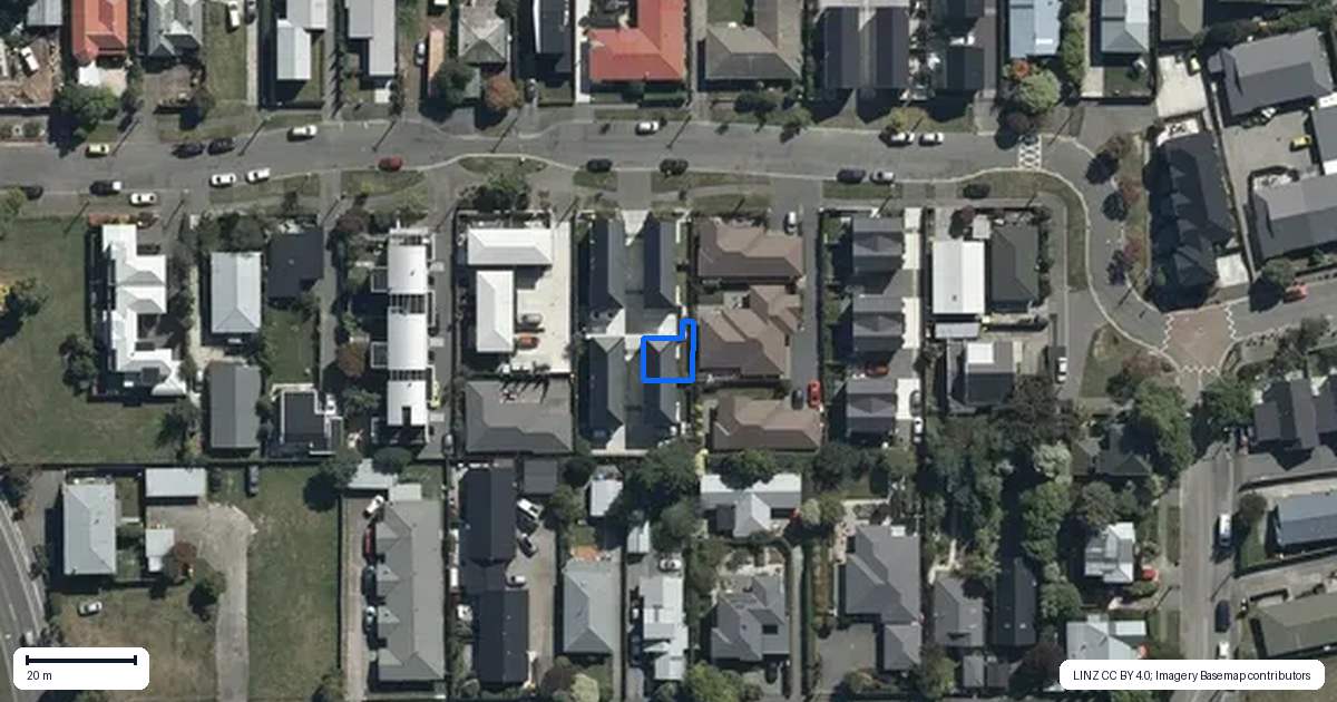 Property context map for 3/32 Heywood Terrace, Richmond, Christchurch
