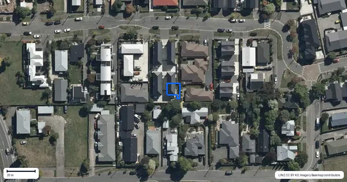 Property context map for 4/32 Heywood Terrace, Richmond, Christchurch