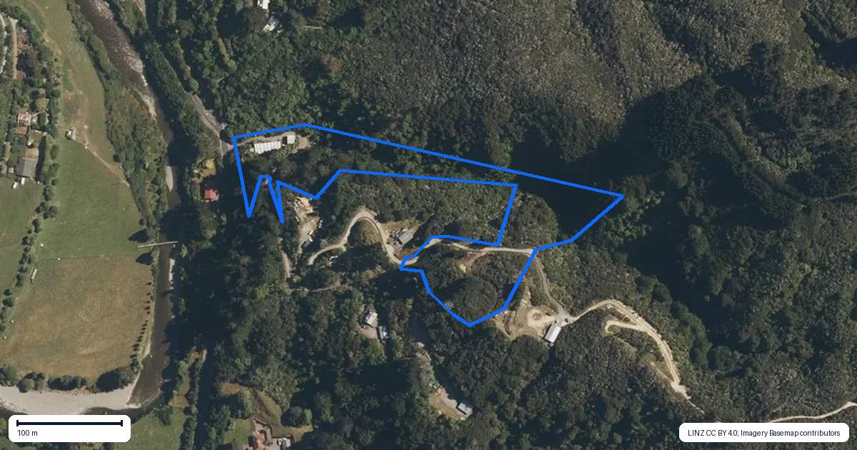 Property context map for 1342 Akatarawa Road, Akatarawa, Upper Hutt