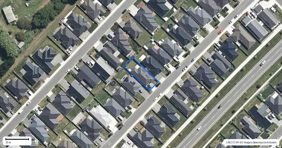 Property context map for 20 Quinn Crescent, Woodend