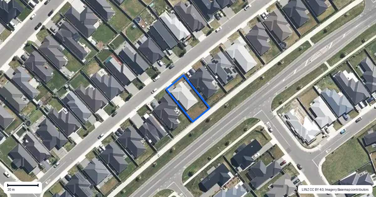 Property context map for 16 Croydon Street, Woodend