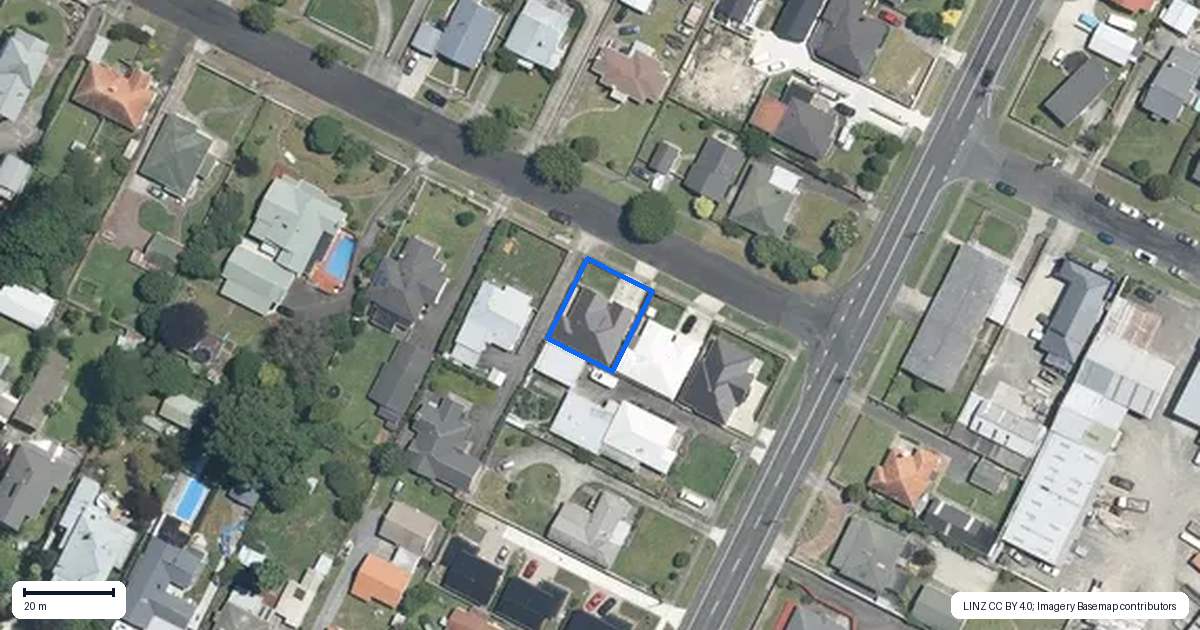 Property context map for 2C Central Street, Matamata