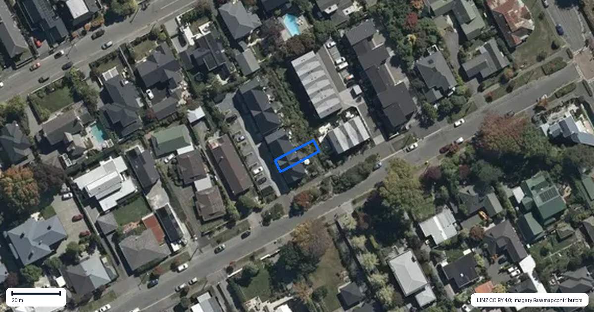 Property context map for 29A Webb Street, St Albans, Christchurch